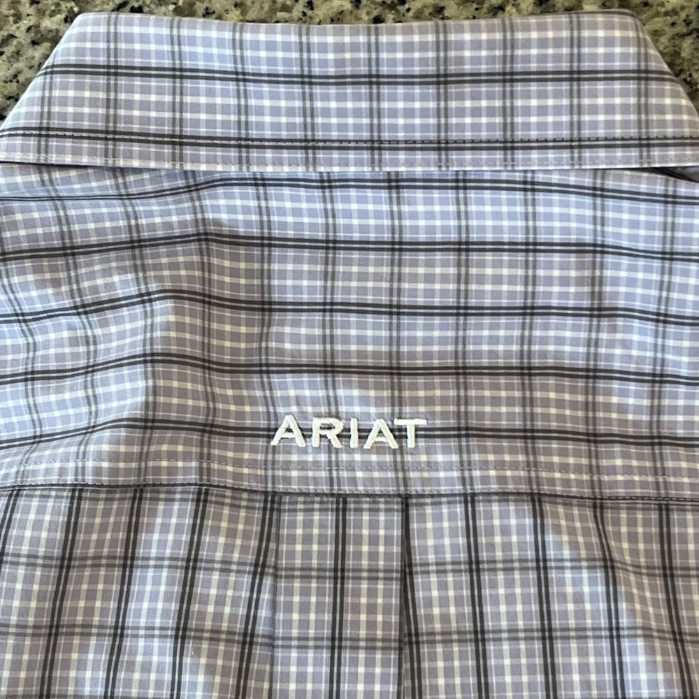 Ariat Shirt Mens XL Purple Pro Series Long Sleeve Button Up Western Rodeo - Picture 5 of 9